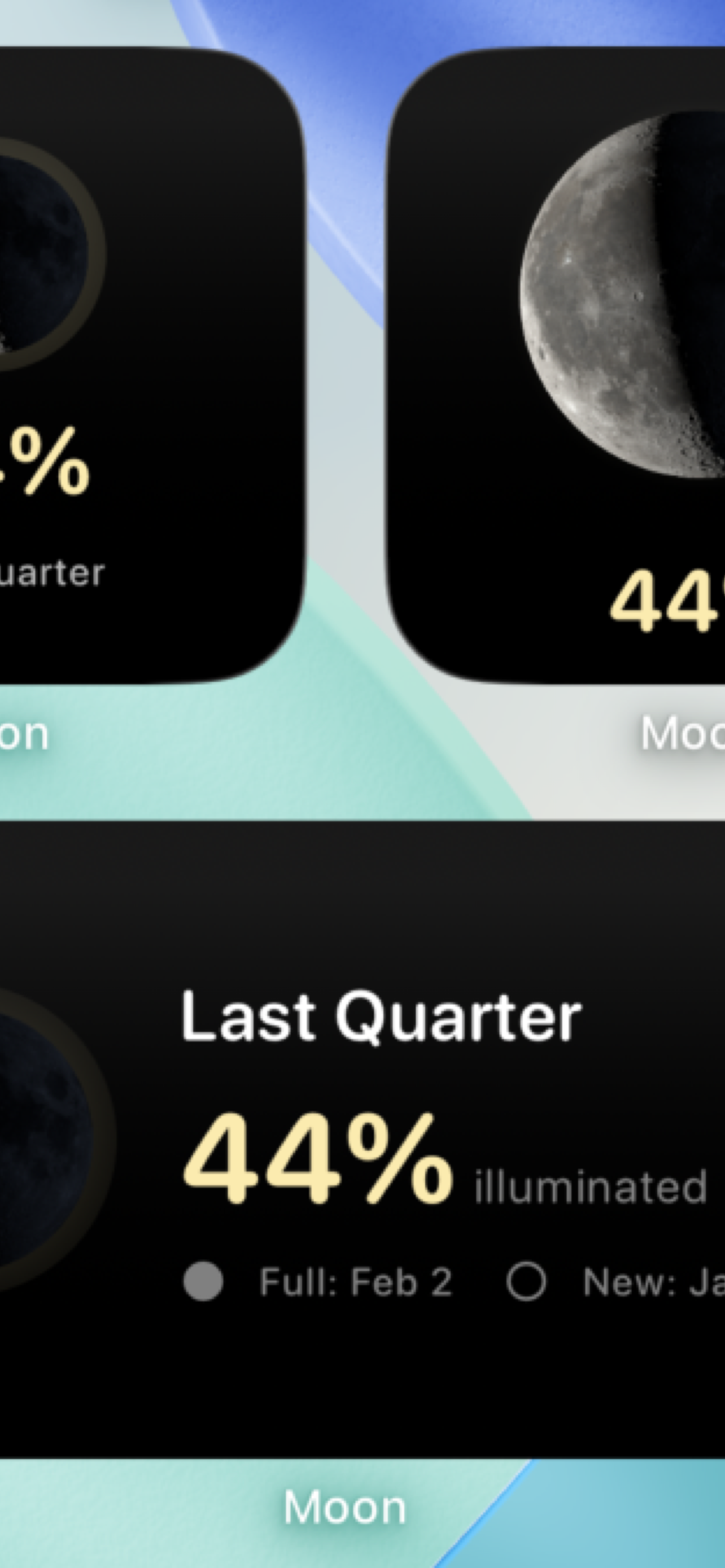 Moon widgets